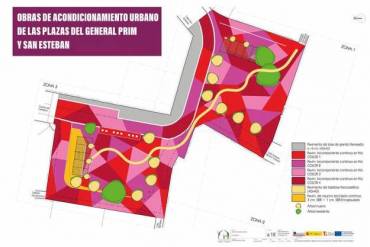 Proyecto original en 2023 de la Plaza de Prim y Plaza San Esteban Rojo 2023