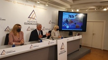 JLVega Sonsoles Rico y Teresa Franco Presentación Red Cultural Guadalajara 1