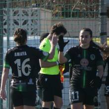 Las jugadoras del Dinamo celebran el triunfo ante el Salamanca. Foto Dinamo Guadalajara 1