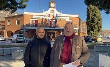 FOTO PP. Lamola en la rueda de prensa de esta manana en Azuqueca. 270123