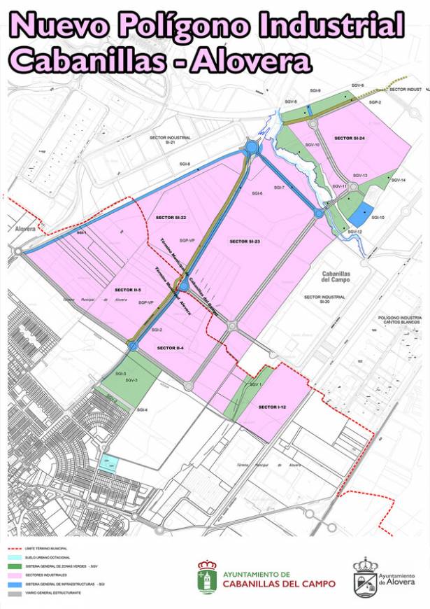 Polígono industrial Alovera - Cabanillas mapa