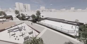 Imagen de la nueva pista polideportiva solicitada e ideada por los vecinos de la asociación Clara Campoamor pista polideportiva aguas vivas