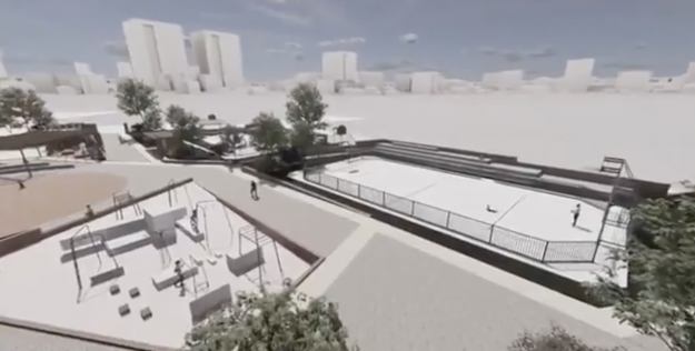 Imagen del parque de ocio en el proyecto presentado por los vecinos