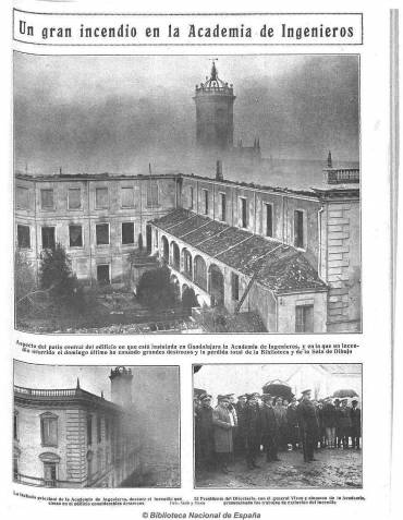 Incendio Academia Ingenieros 12 - El Mundo Gráfico - Imágenes procedentes de los fondos de la Biblioteca Nacional de España