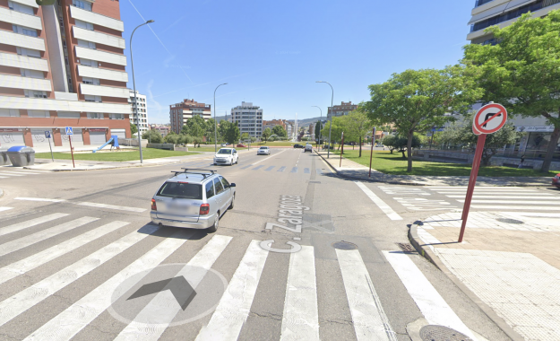 mediana operacion asfaltado calle zaragoza