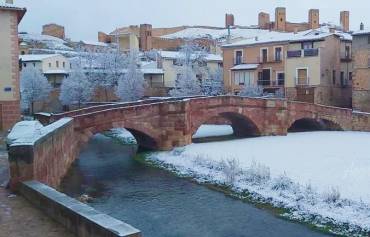 Imagen de archivo de nieve y hielo en Molina de Aragón