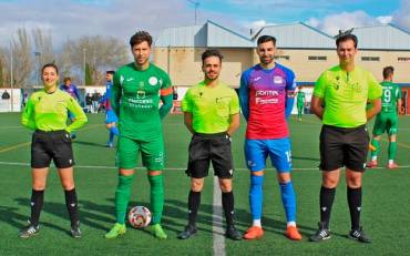 Sorteo de campos en el partido Villacañas-Marchamalo que terminó con la derrota verdilla por 1-0 Foto C.D Marchamalo 1