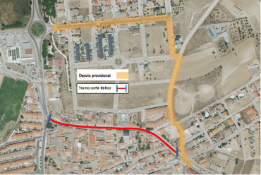 desvio provisional torrejon del rey