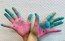 manos pintadas arte