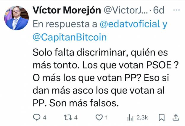 morejon insultos twitter