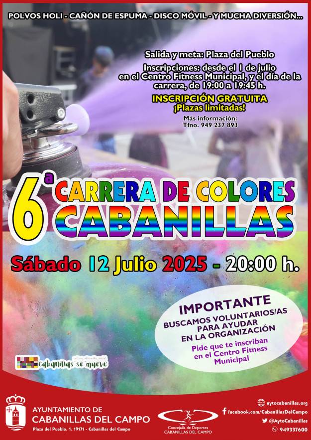 Carrera Holi colores cabanillas
