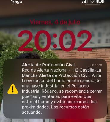 Incendio fábrica Azuqueca de Litio Aleterta 112