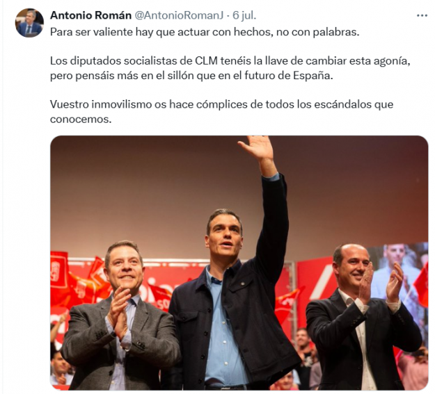 roman contra rojo a cuenta de page