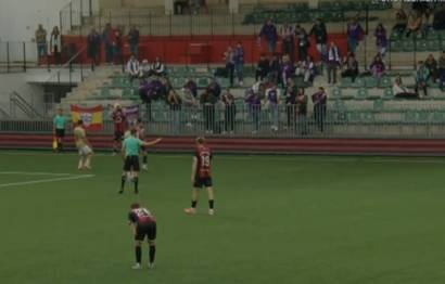 No faltó la afición morada en Vizcaya. Foto: CMMedia DeporC 1