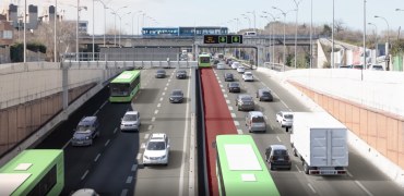 El carril izquierdo se habilitará cuando sea necesario/ Bus vao carril bus vao