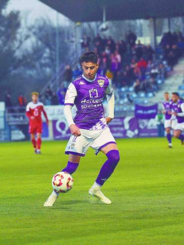 David Amigo autor del gol del Guadalajara en Pontevedra Foto Luis Polo-Mariano Viejo