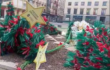 Bosque de Navidad vandalizado Foto FCBK Amigos Ciudad Guadalajara 2