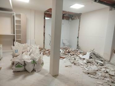 Obra en un local comercial para transformarlo en vivienda