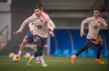 barça foto oficial del club último entrenamiento antes de viajar a Guadalajara