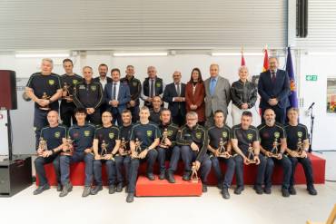 Bomberos Sacedón Foto familia bomberos  primera promoción