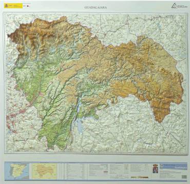 Mapa 3D Provincia Guadalajara Instituto Geográfico nacional