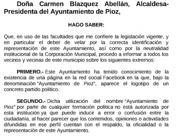 bando facebbok ayto pioz