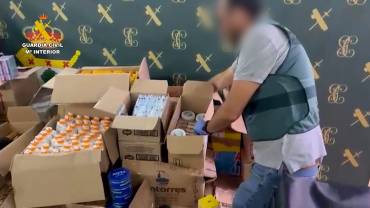 Pete de la mercancía recuperada robos supermercados